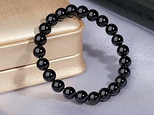 Brazalete de cristal curativo para mujeres hombres, 8 mm de piedra natural con perlas brazaletes, joyas regalos de cumpleaños, gemas redondas brazalete de estiramiento