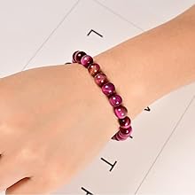 Fushia Tiger Eye Bracelet